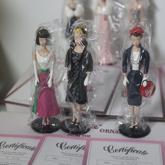 1995 Ashton-Drake Barbie Classic Ornaments Set of 12 with COAs - Picture 5 of 7